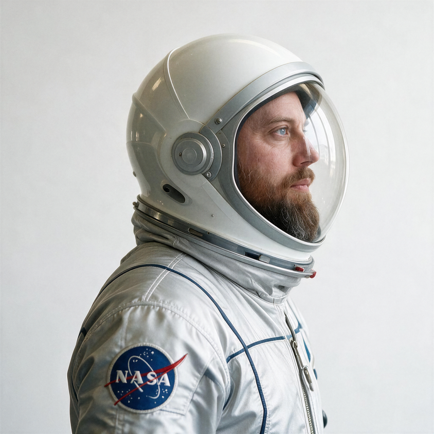AI-generated portrait of Chris as an astronaut
